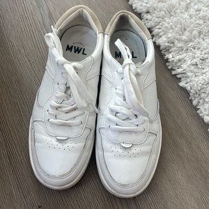 Madewell court sneakers in white leather